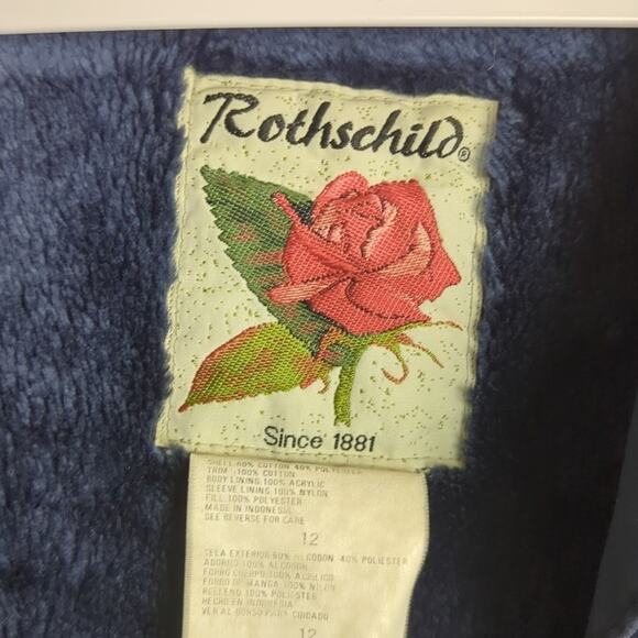 Vintage Rothschild Madeline Pea Coat Pleated laid Faux Fur Lining Girls … - Picture 8 of 15